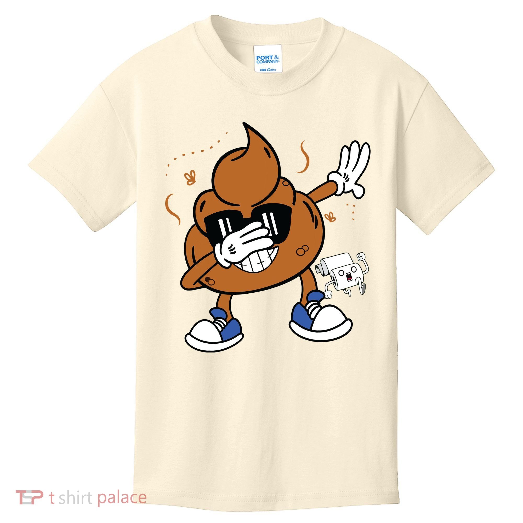 Cute Dabbing Poop Funny Emoticon I Pooped Today Gift Kids T-Shirt