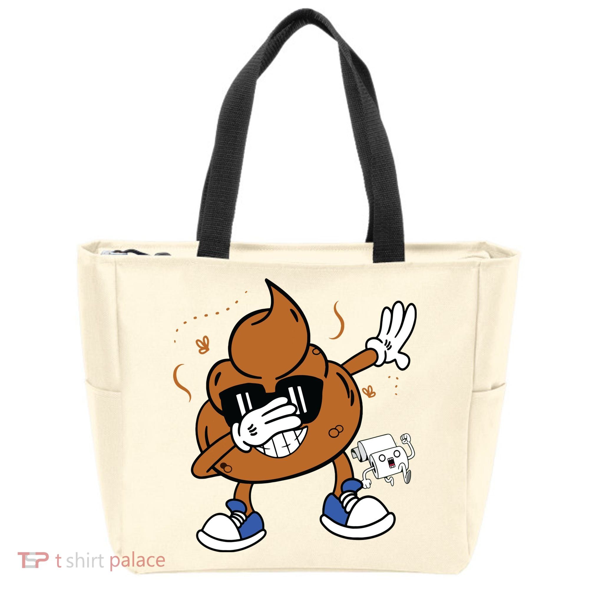Cute Dabbing Poop Funny Emoticon I Pooped Today Gift Tote Bag