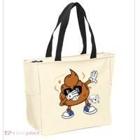 Cute Dabbing Poop Funny Emoticon I Pooped Today Gift Tote Bag thumb 2