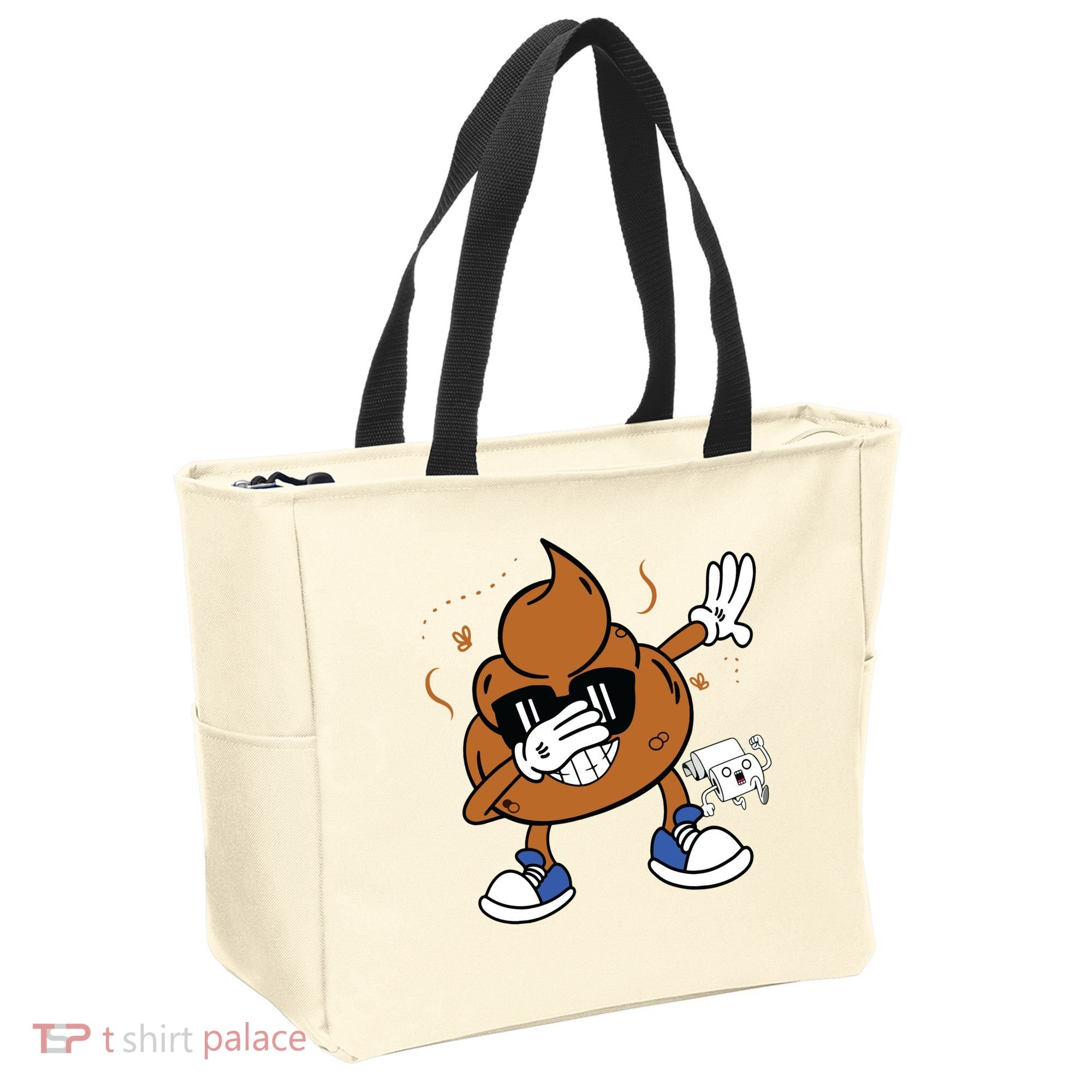 Cute Dabbing Poop Funny Emoticon I Pooped Today Gift Tote Bag