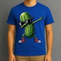 Cucumber Dabbing Pickle Dancing Lover Vintage Pickles Meaningful Gift T-Shirt thumb 3