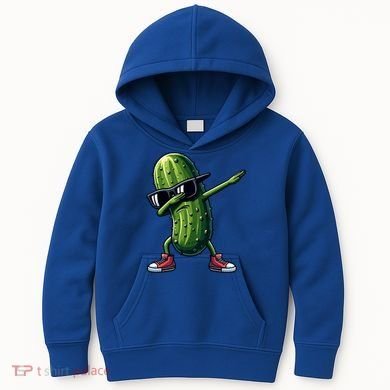 Cucumber Dabbing Pickle Dancing Lover Vintage Pickles Meaningful Gift Kids Hoodie