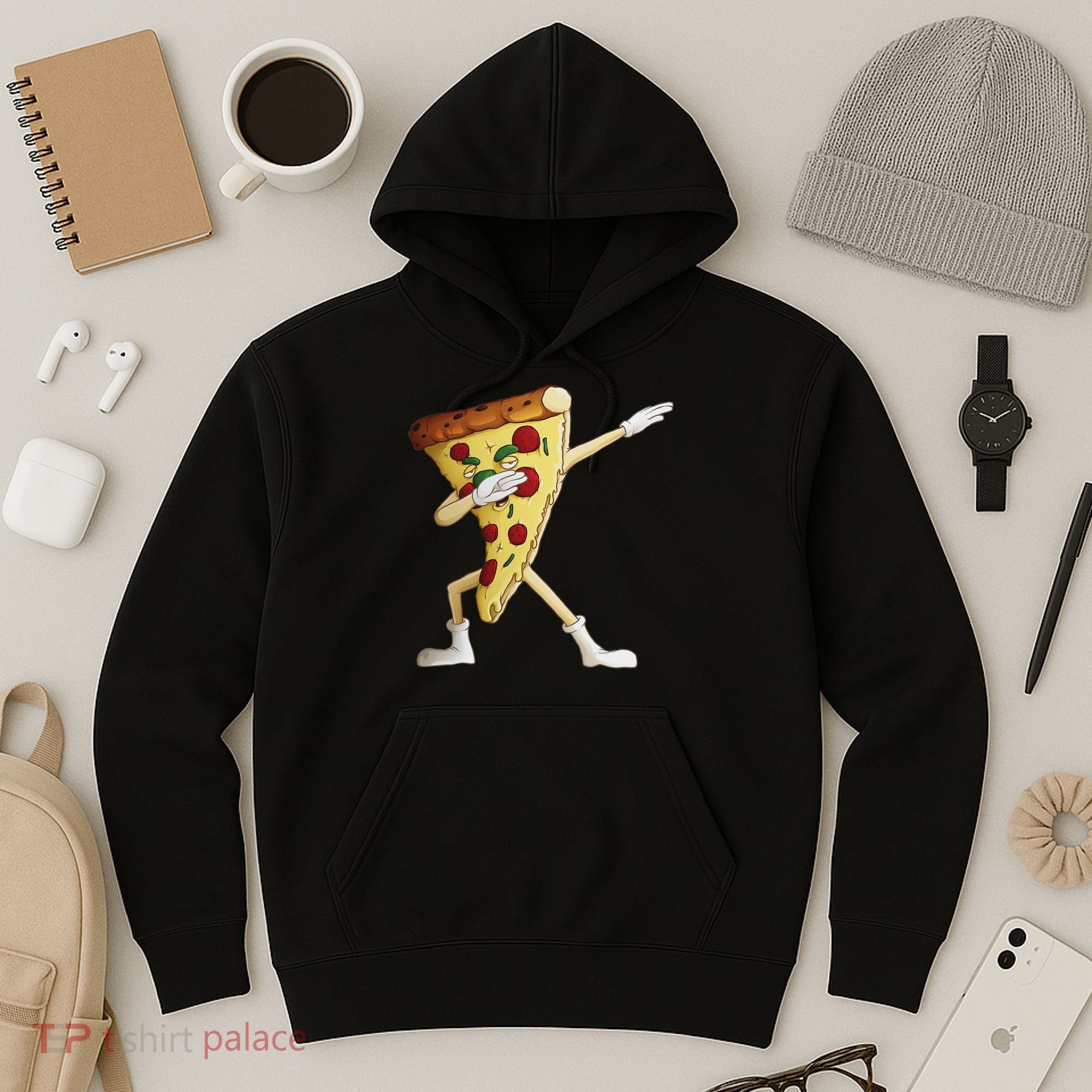 Cool Dabbing Pizza Funny Italian Pie Hip Hop Dancer Gift Hoodie