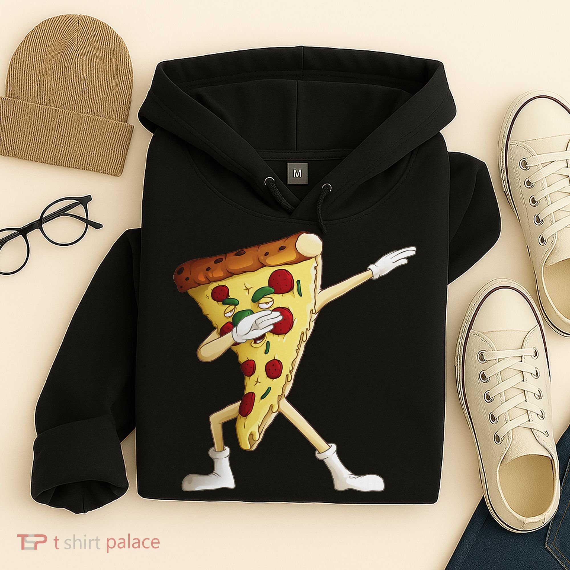 Cool Dabbing Pizza Funny Italian Pie Hip Hop Dancer Gift Hoodie
