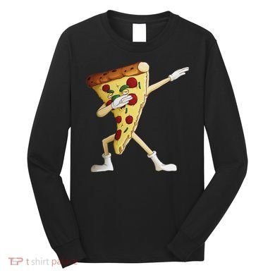 Cool Dabbing Pizza Funny Italian Pie Hip Hop Dancer Gift Long Sleeve Shirt