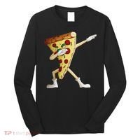 Cool Dabbing Pizza Funny Italian Pie Hip Hop Dancer Gift Long Sleeve Shirt thumb 0