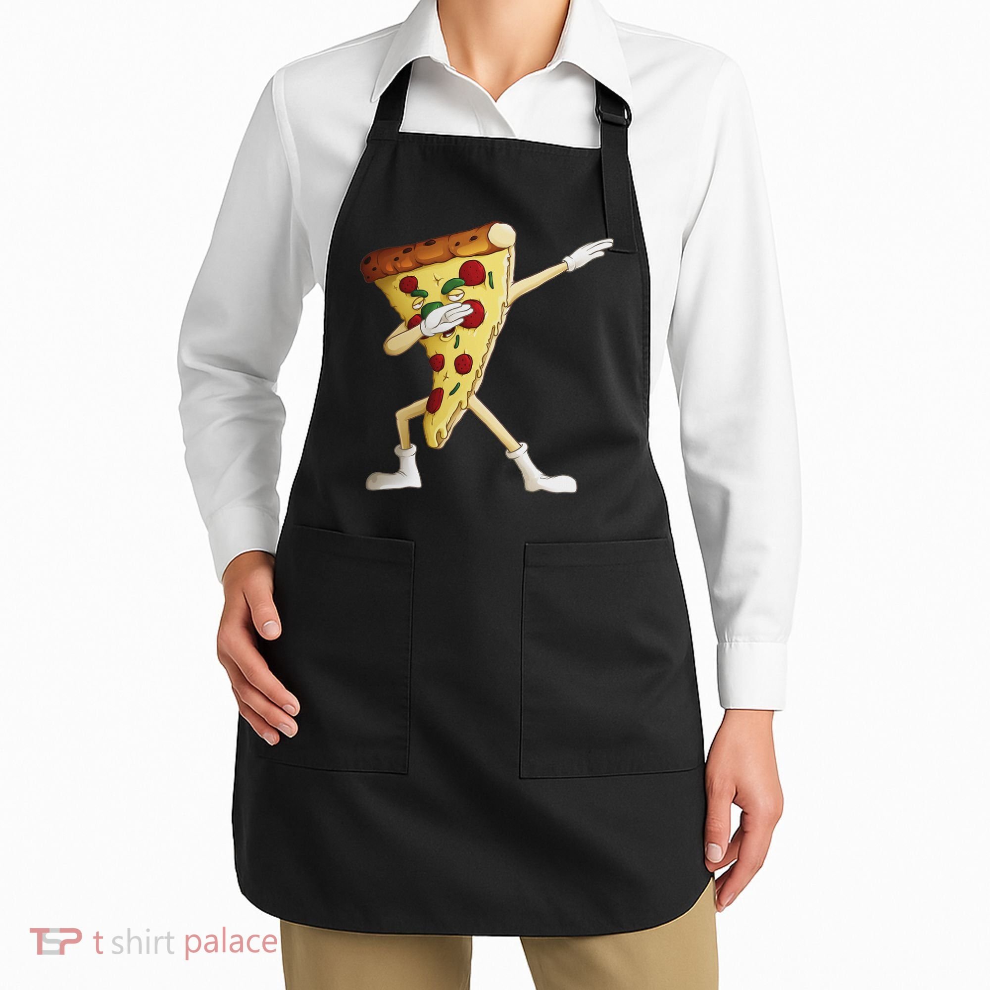 Cool Dabbing Pizza Funny Italian Pie Hip Hop Dancer Gift Apron