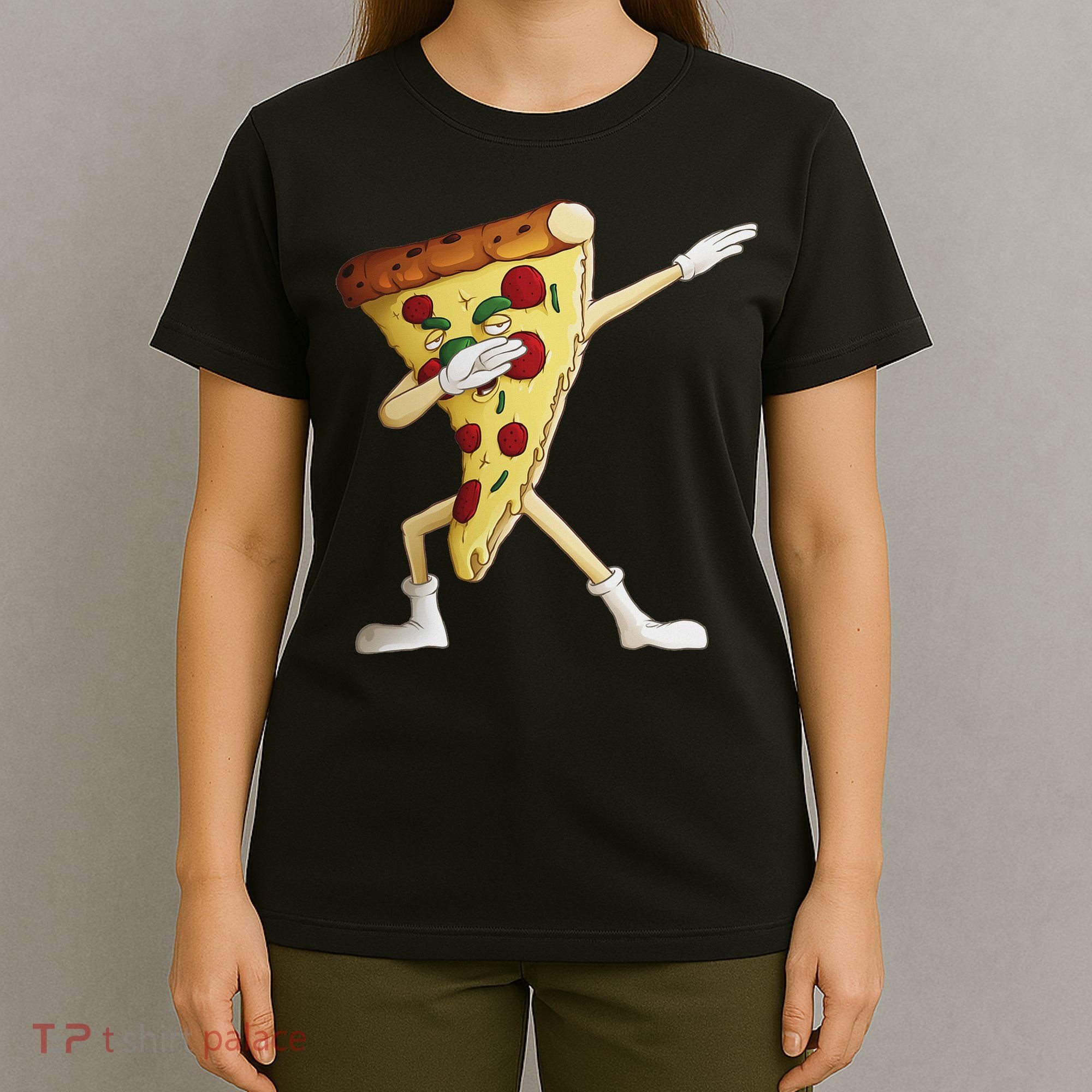 Cool Dabbing Pizza Funny Italian Pie Hip Hop Dancer Gift T-Shirt