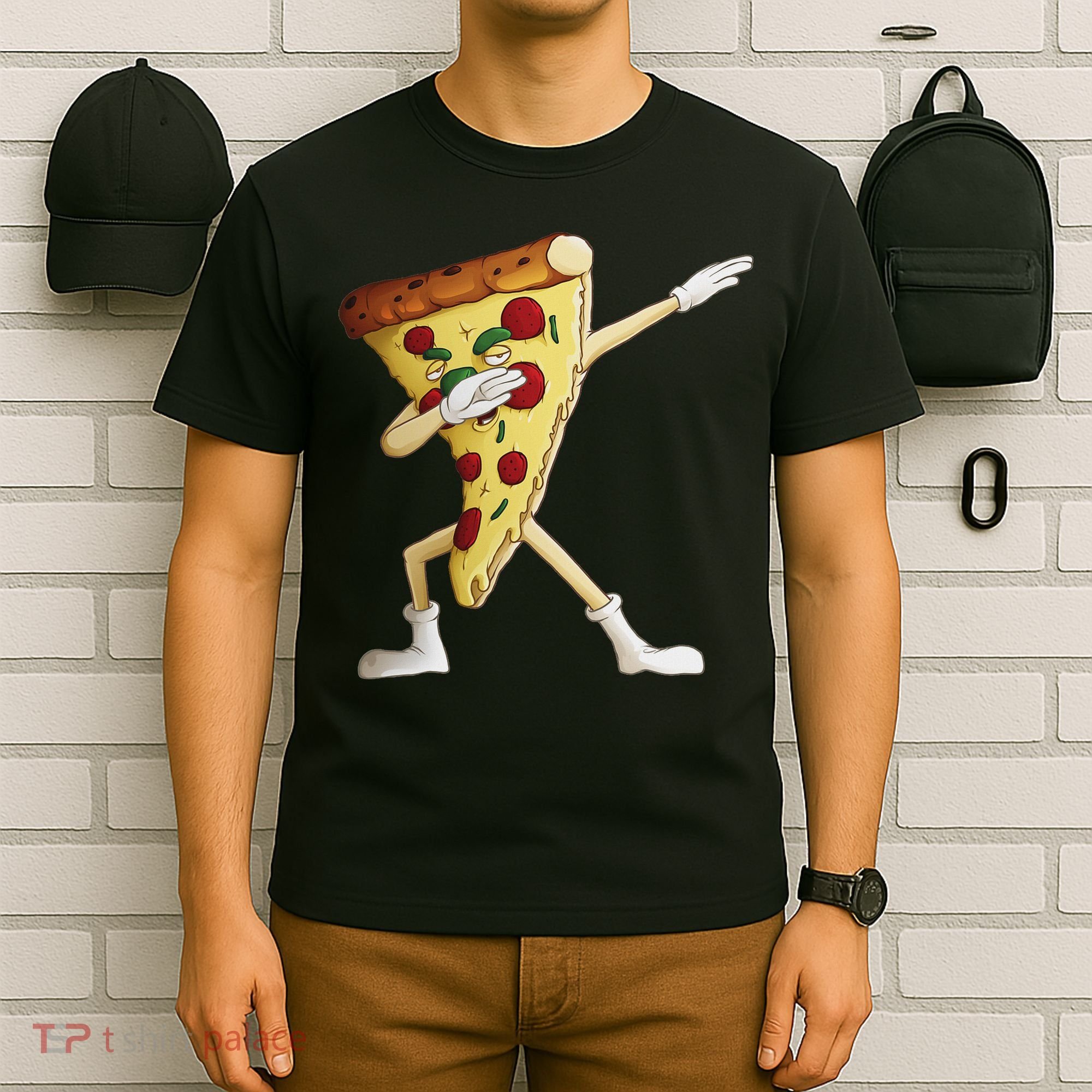 Cool Dabbing Pizza Funny Italian Pie Hip Hop Dancer Gift T-Shirt