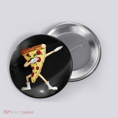 Cool Dabbing Pizza Funny Italian Pie Hip Hop Dancer Gift Button