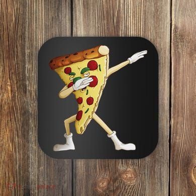 Cool Dabbing Pizza Funny Italian Pie Hip Hop Dancer Gift Coaster