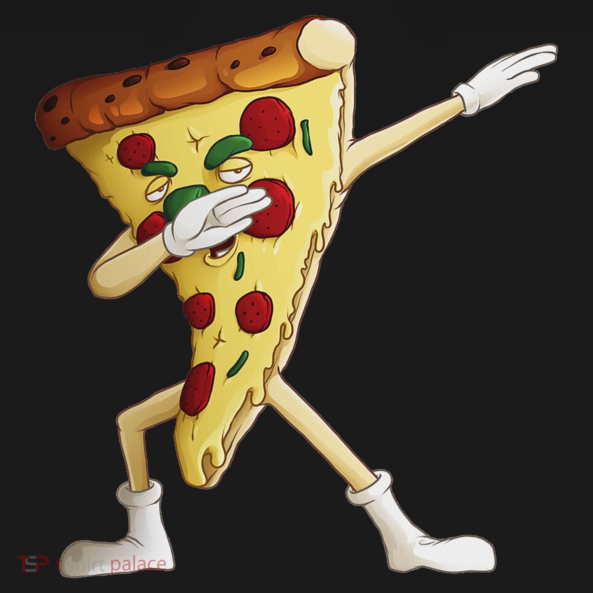 Cool Dabbing Pizza Funny Italian Pie Hip Hop Dancer Gift Coaster