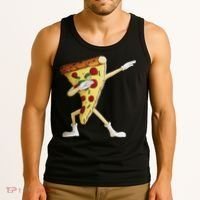 Cool Dabbing Pizza Funny Italian Pie Hip Hop Dancer Gift Tank Top thumb 3
