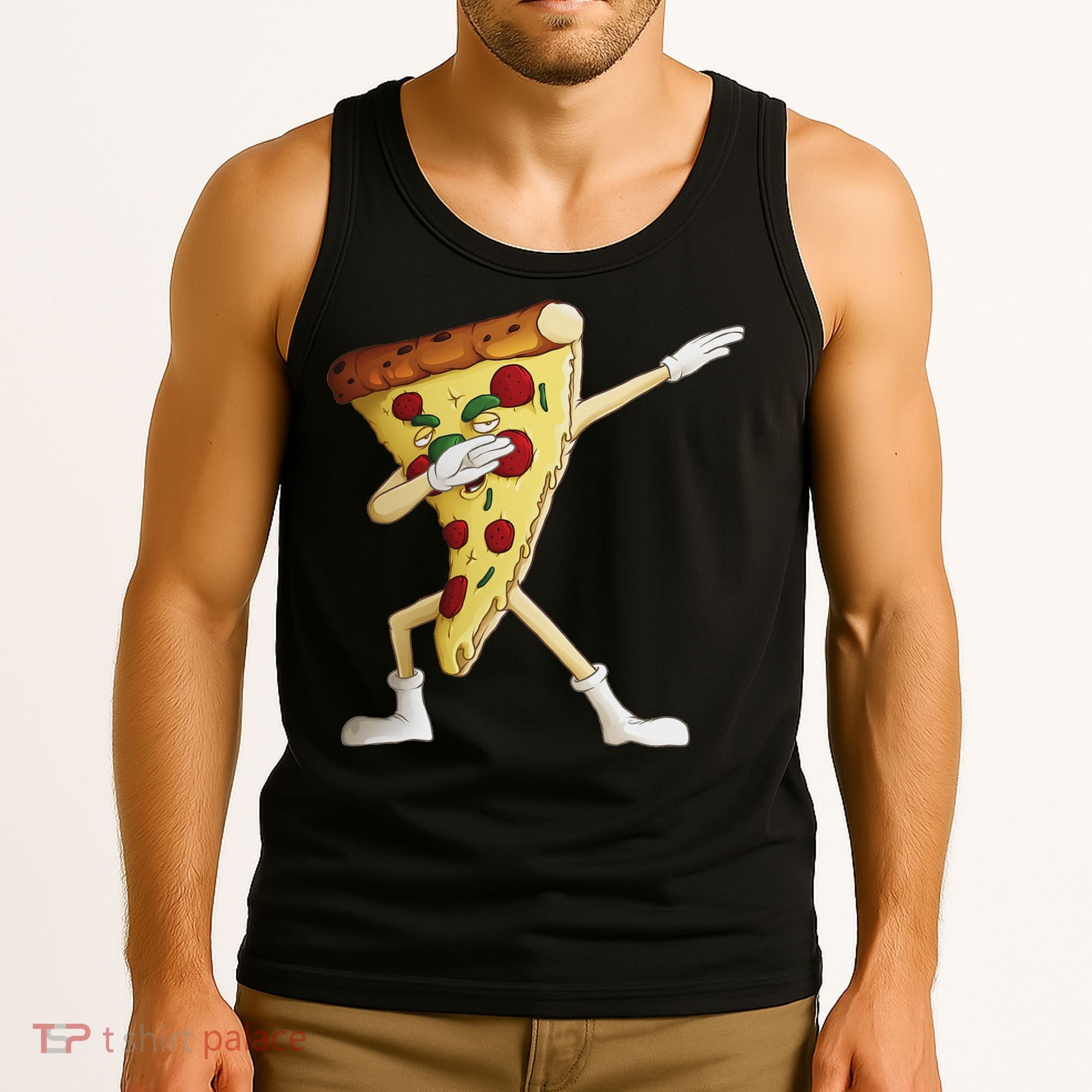 Cool Dabbing Pizza Funny Italian Pie Hip Hop Dancer Gift Tank Top