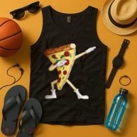 Cool Dabbing Pizza Funny Italian Pie Hip Hop Dancer Gift Tank Top thumb 4