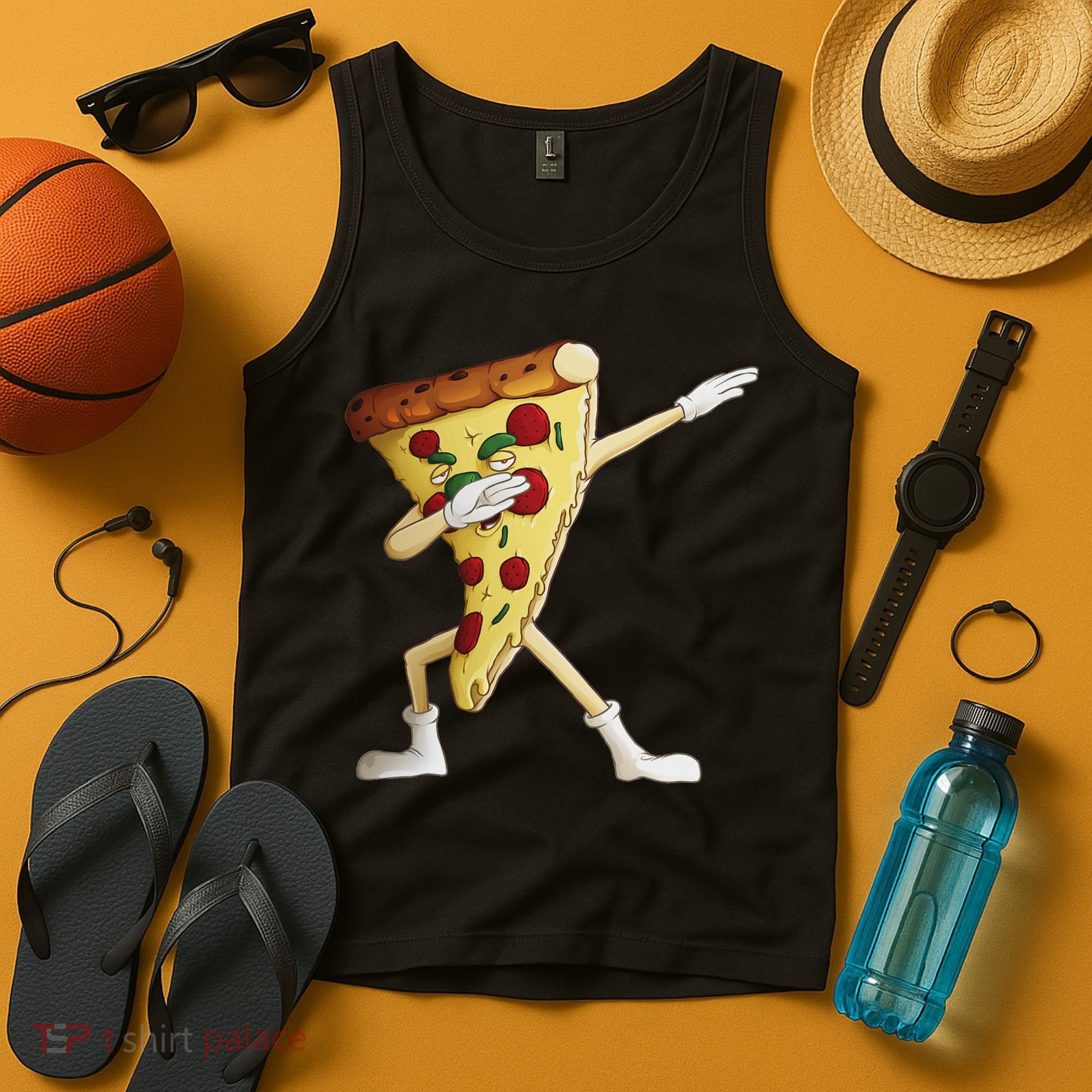 Cool Dabbing Pizza Funny Italian Pie Hip Hop Dancer Gift Tank Top
