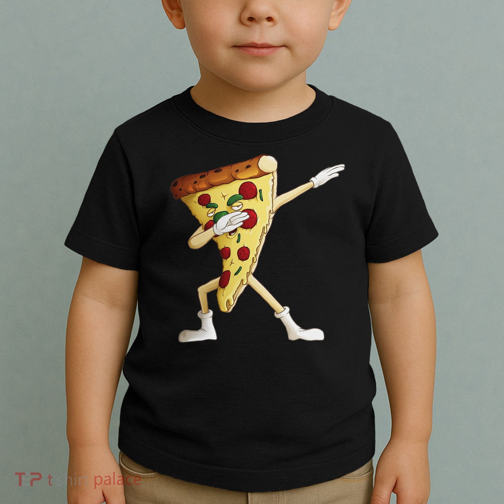 Cool Dabbing Pizza Funny Italian Pie Hip Hop Dancer Gift Toddler T-Shirt