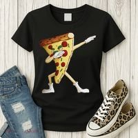 Cool Dabbing Pizza Funny Italian Pie Hip Hop Dancer Gift Women's T-Shirt thumb 3