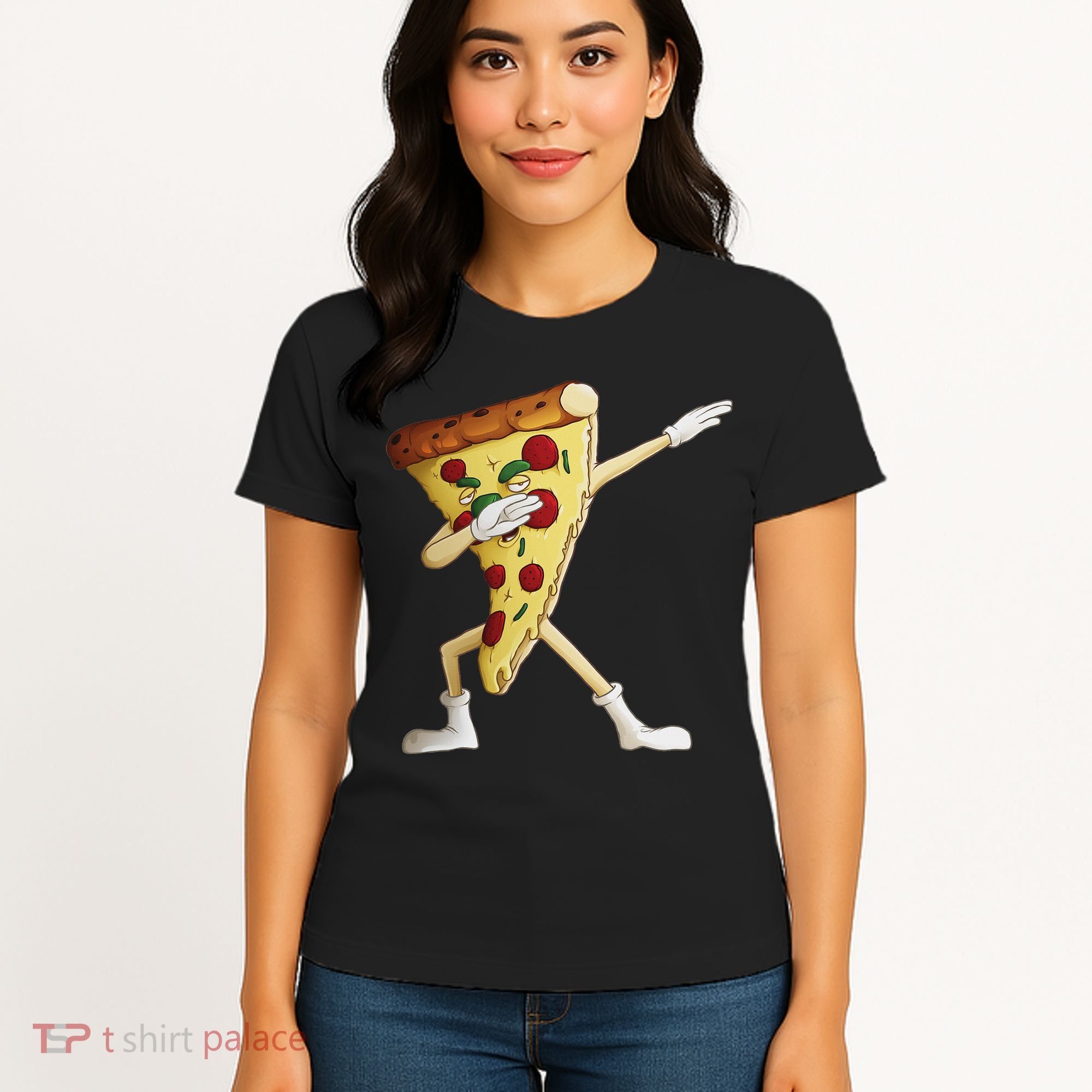 Cool Dabbing Pizza Funny Italian Pie Hip Hop Dancer Gift Women's T-Shirt