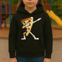 Cool Dabbing Pizza Funny Italian Pie Hip Hop Dancer Gift Kids Hoodie thumb 3