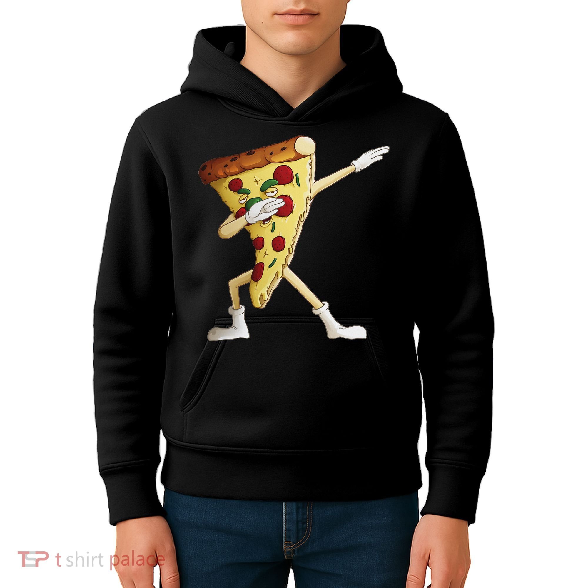 Cool Dabbing Pizza Funny Italian Pie Hip Hop Dancer Gift Kids Hoodie