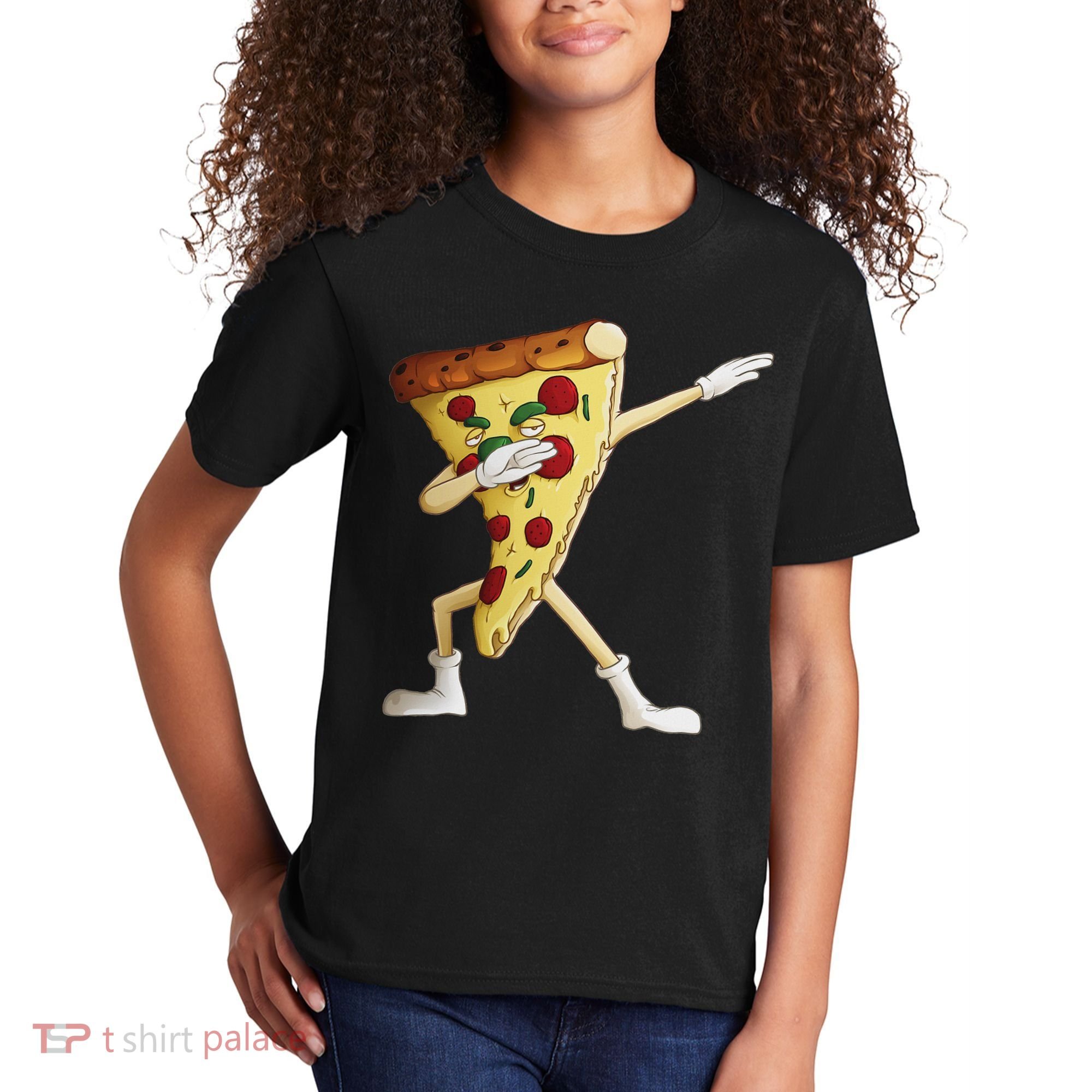 Cool Dabbing Pizza Funny Italian Pie Hip Hop Dancer Gift Kids T-Shirt