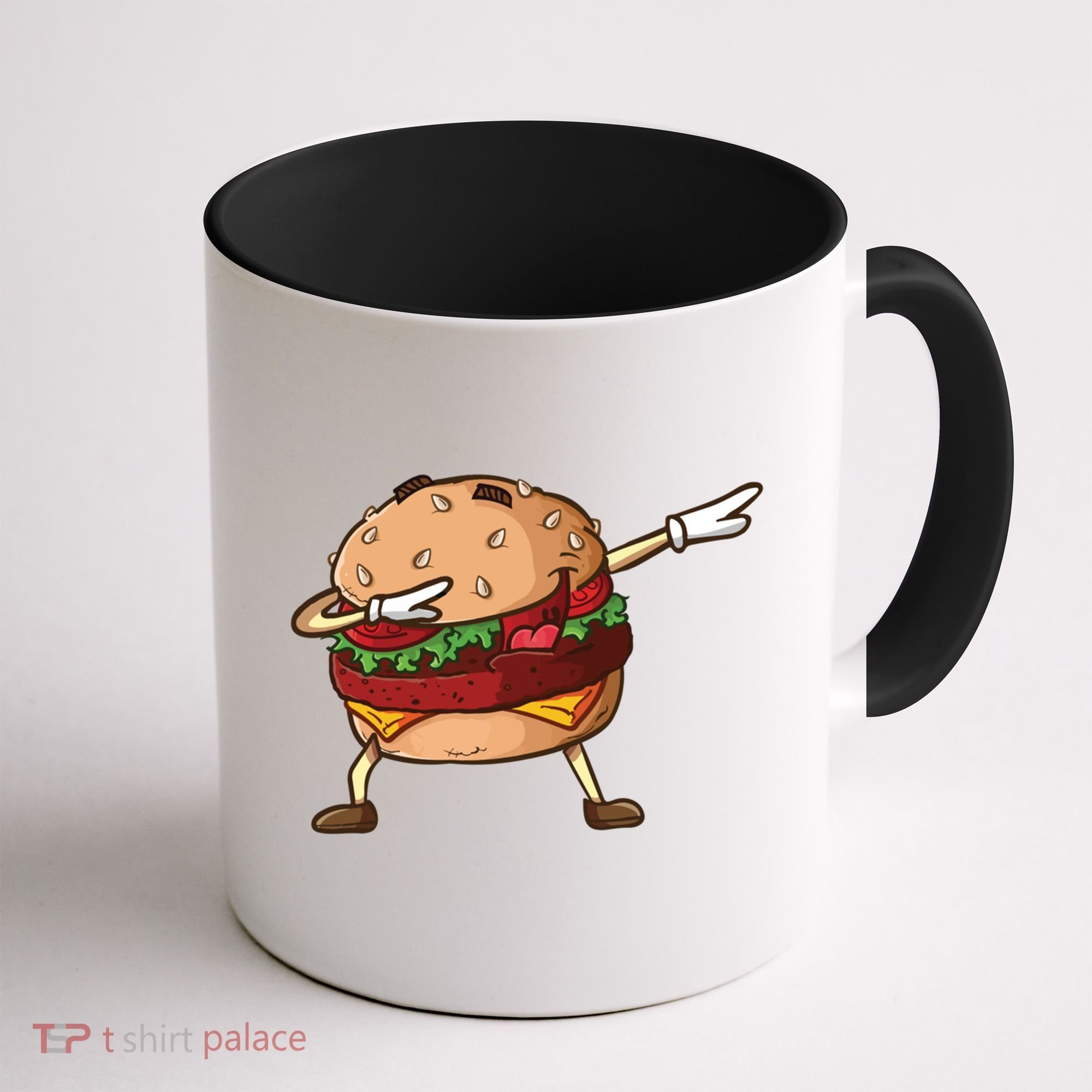 Cheeseburger Dab Pose Dabbing Dance National Burger Day Pun Funny Gift Coffee Mug