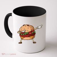 Cheeseburger Dab Pose Dabbing Dance National Burger Day Pun Funny Gift Coffee Mug thumb 0