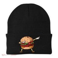 Cheeseburger Dab Pose Dabbing Dance National Burger Day Pun Funny Gift Beanie thumb 0