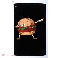 Cheeseburger Dab Pose Dabbing Dance National Burger Day Pun Funny Gift Golf Towel thumb 0