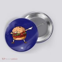 Cheeseburger Dab Pose Dabbing Dance National Burger Day Pun Funny Gift Button thumb 0