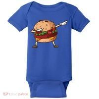 Cheeseburger Dab Pose Dabbing Dance National Burger Day Pun Funny Gift Baby Bodysuit thumb 0