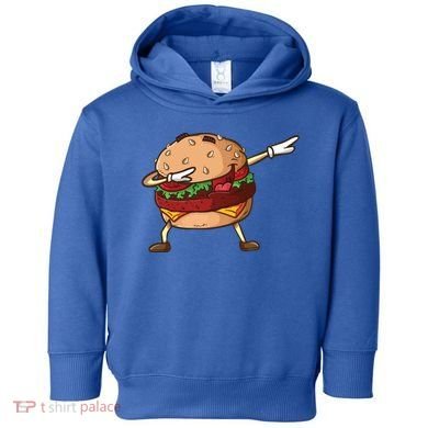 Cheeseburger Dab Pose Dabbing Dance National Burger Day Pun Funny Gift Toddler Hoodie