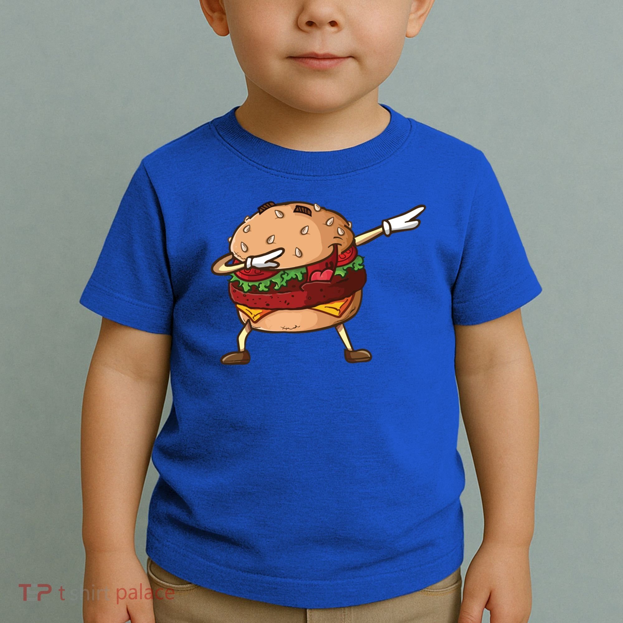 Cheeseburger Dab Pose Dabbing Dance National Burger Day Pun Funny Gift Toddler T-Shirt