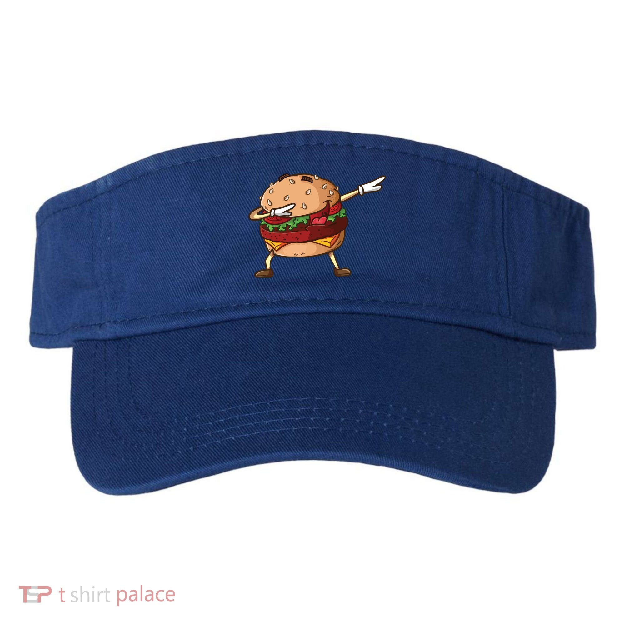 Cheeseburger Dab Pose Dabbing Dance National Burger Day Pun Funny Gift Visor