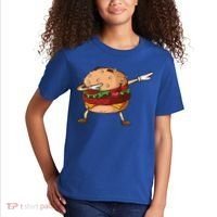 Cheeseburger Dab Pose Dabbing Dance National Burger Day Pun Funny Gift Kids T-Shirt thumb 2