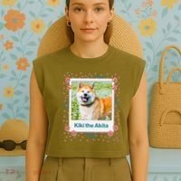 Custom Dog Pet Personalized Picture Garment-Dyed Women's Muscle Tee thumb 4