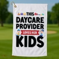 Childcare Daycare Provider Teacher Babysitter This Daycare Golf Towel thumb 1