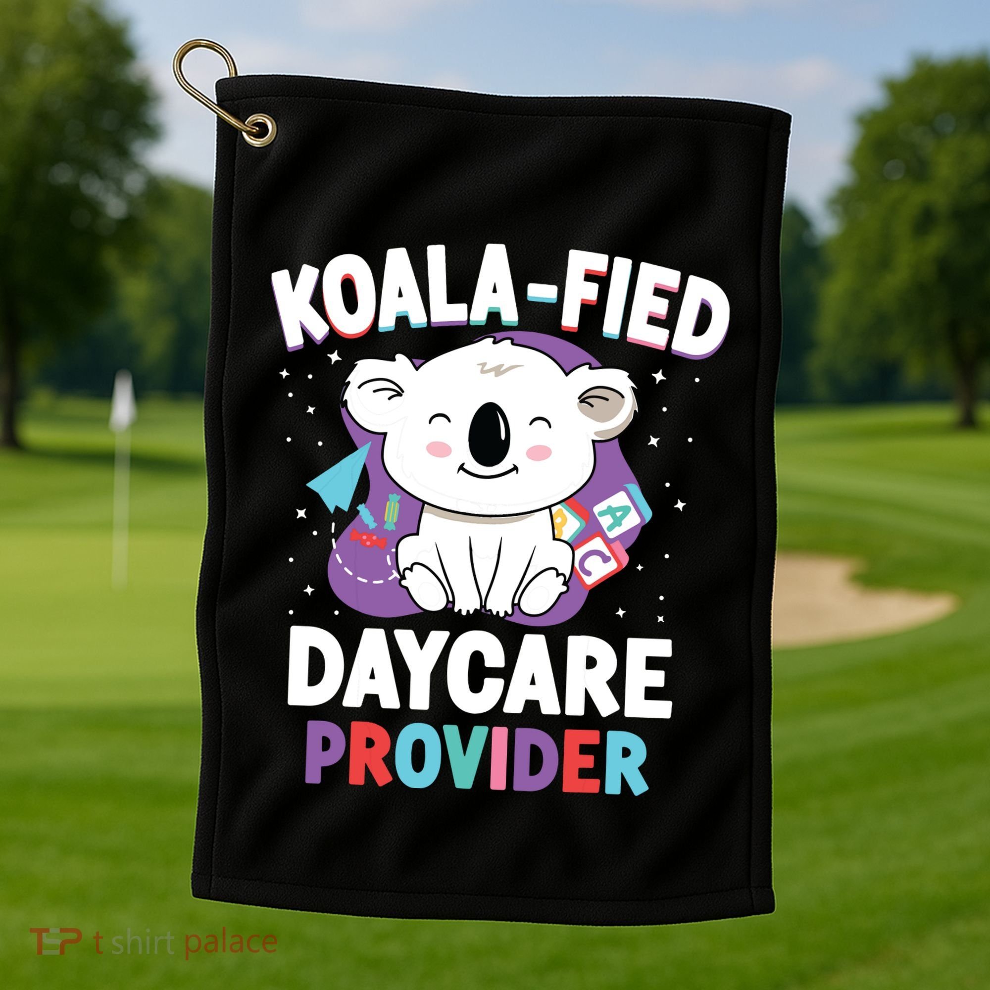 Childcare Daycare Provider Teacher Babysitter Koala Golf Towel