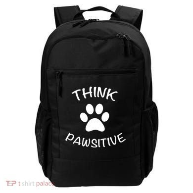 Cute Dog Pawprint Think Pawsitive Backpack