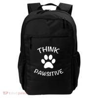 Cute Dog Pawprint Think Pawsitive Backpack thumb 0
