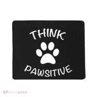 Cute Dog Pawprint Think Pawsitive Mousepad thumb 0