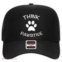 Cute Dog Pawprint Think Pawsitive Hat thumb 0