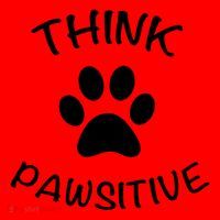 Cute Dog Pawprint Think Pawsitive Santa Hat thumb 1