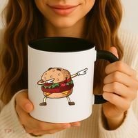 Cheeseburger Dab Pose Dabbing Dance National Burger Day Pun Meaningful Gift Coffee Mug thumb 3