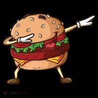 Cheeseburger Dab Pose Dabbing Dance National Burger Day Pun Meaningful Gift Women's Hoodie thumb 2