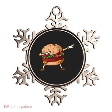 Cheeseburger Dab Pose Dabbing Dance National Burger Day Pun Meaningful Gift Ornament
