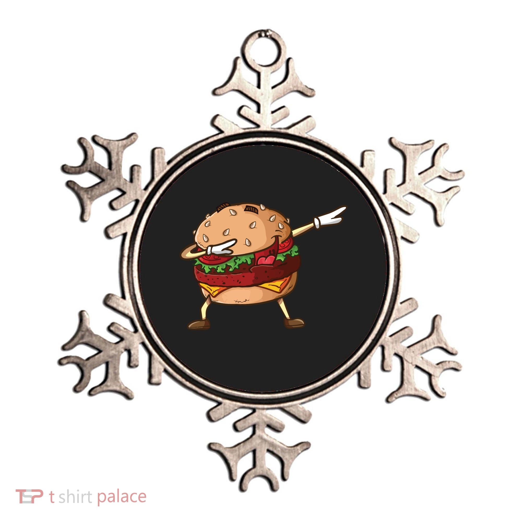 Cheeseburger Dab Pose Dabbing Dance National Burger Day Pun Meaningful Gift Ornament