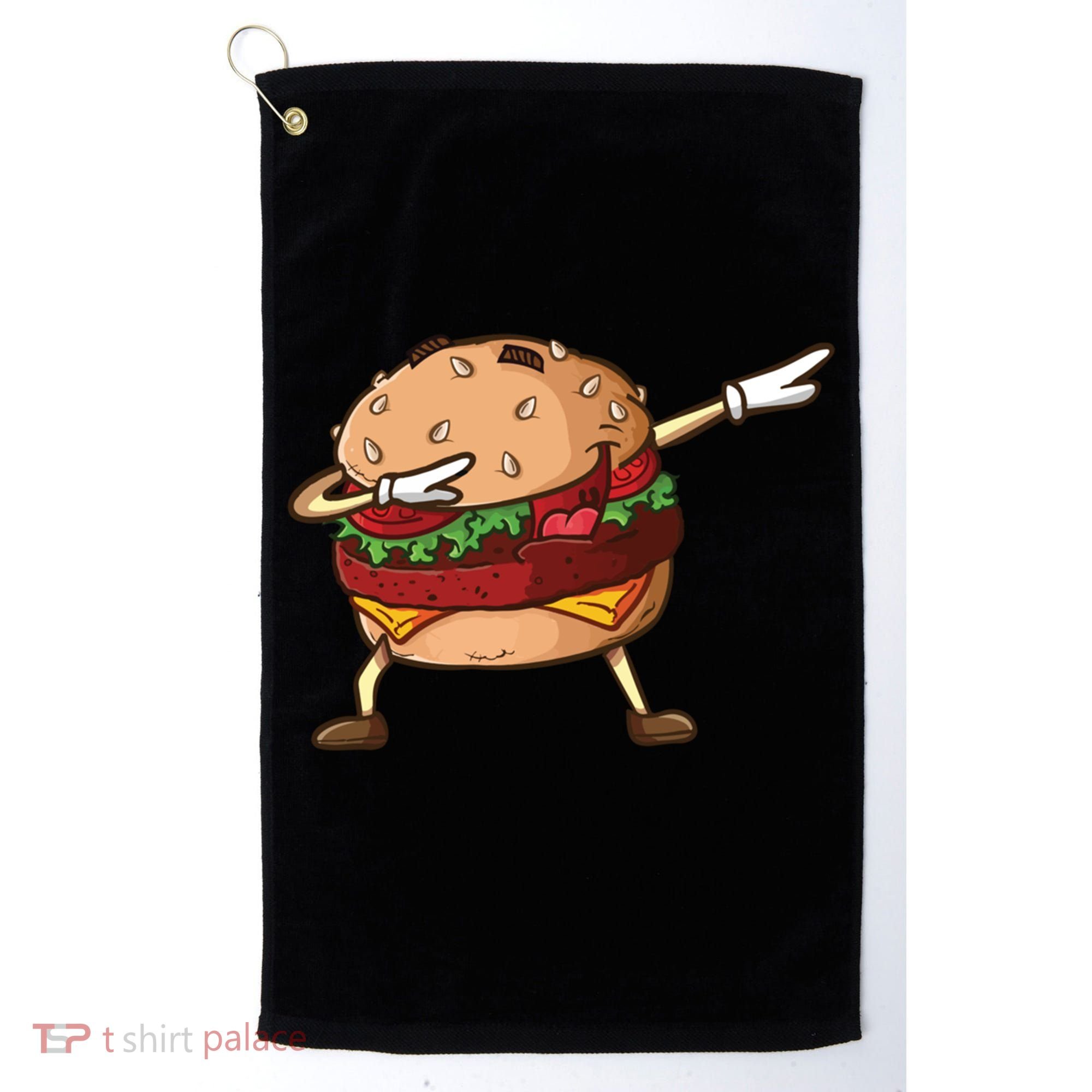 Cheeseburger Dab Pose Dabbing Dance National Burger Day Pun Meaningful Gift Golf Towel