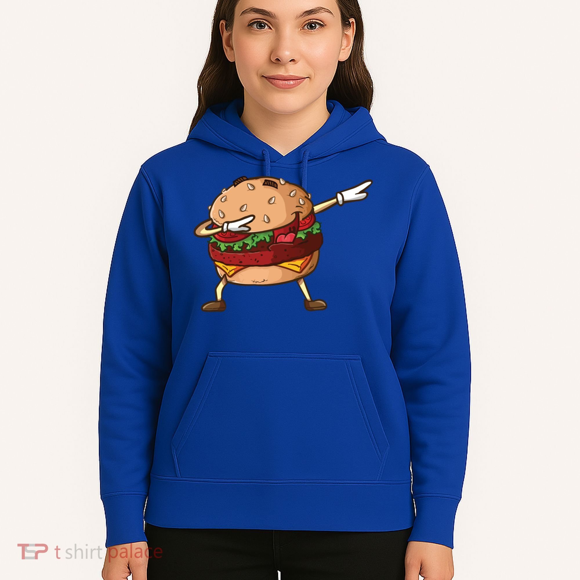 Cheeseburger Dab Pose Dabbing Dance National Burger Day Pun Meaningful Gift Hoodie